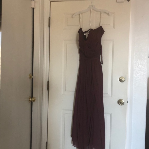 Davids Bridal Burgundy Formal Long Dress - Picture 4 of 10